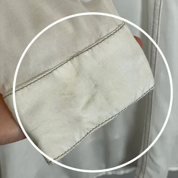 Urban Outfitters Blouse White Semi-Sheer Long Sleeve FLAWS Size Medium Women Top - Picture 7 of 16